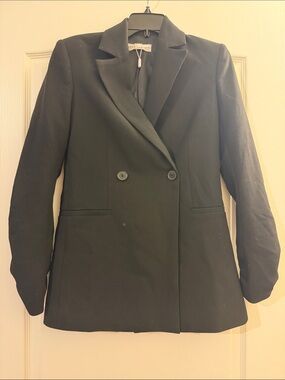 Tailored Black Double-Breasted Women's Blazer